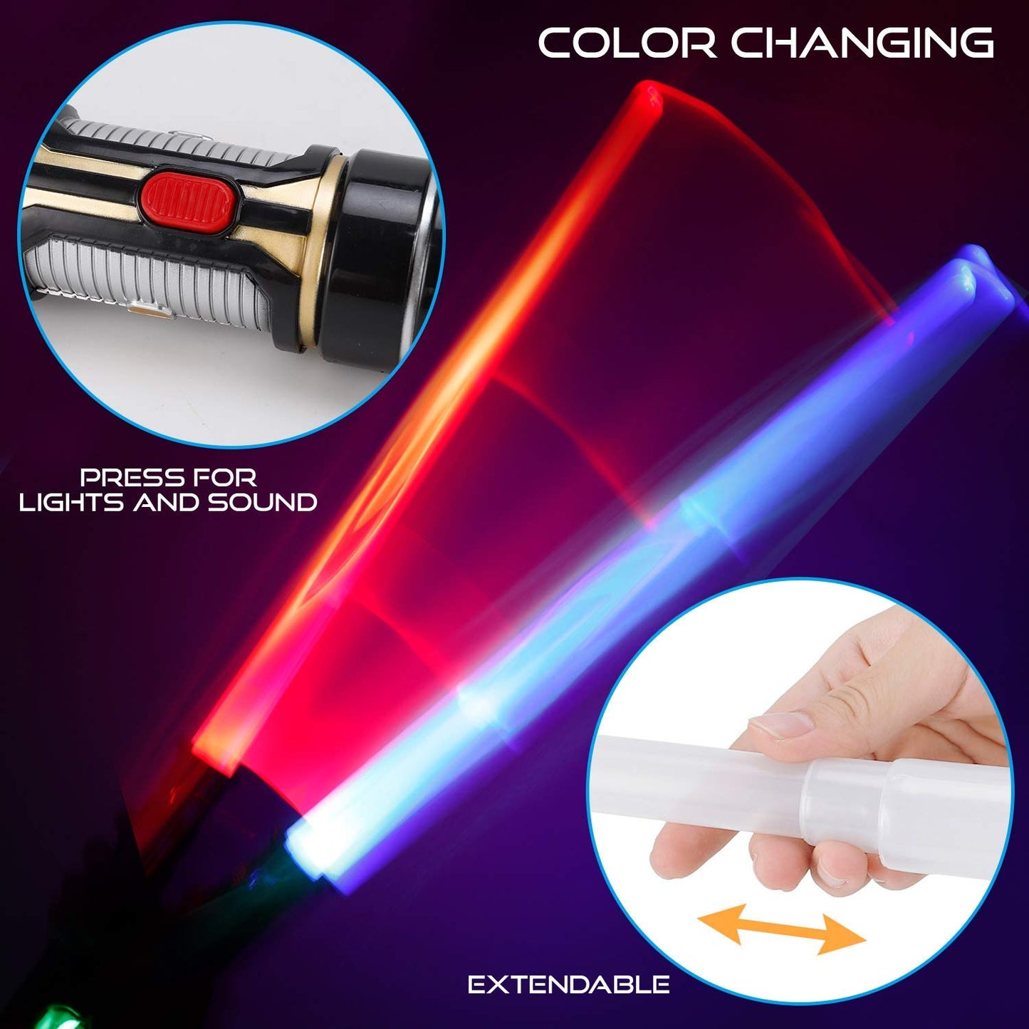 Star War Light Saber Laser Sword with Sound - LED Toy for Kids - 66 CM